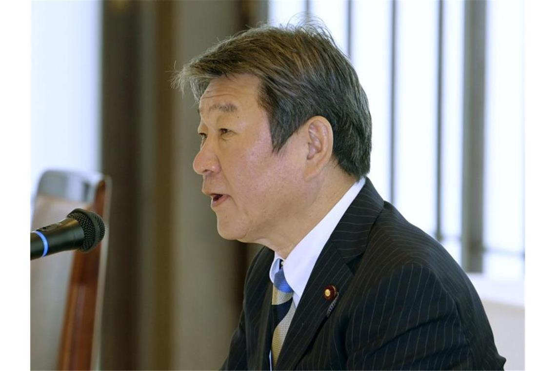Japans Außenminister Toshimitsu Motegi. Foto: kyodo/dpa/Archiv