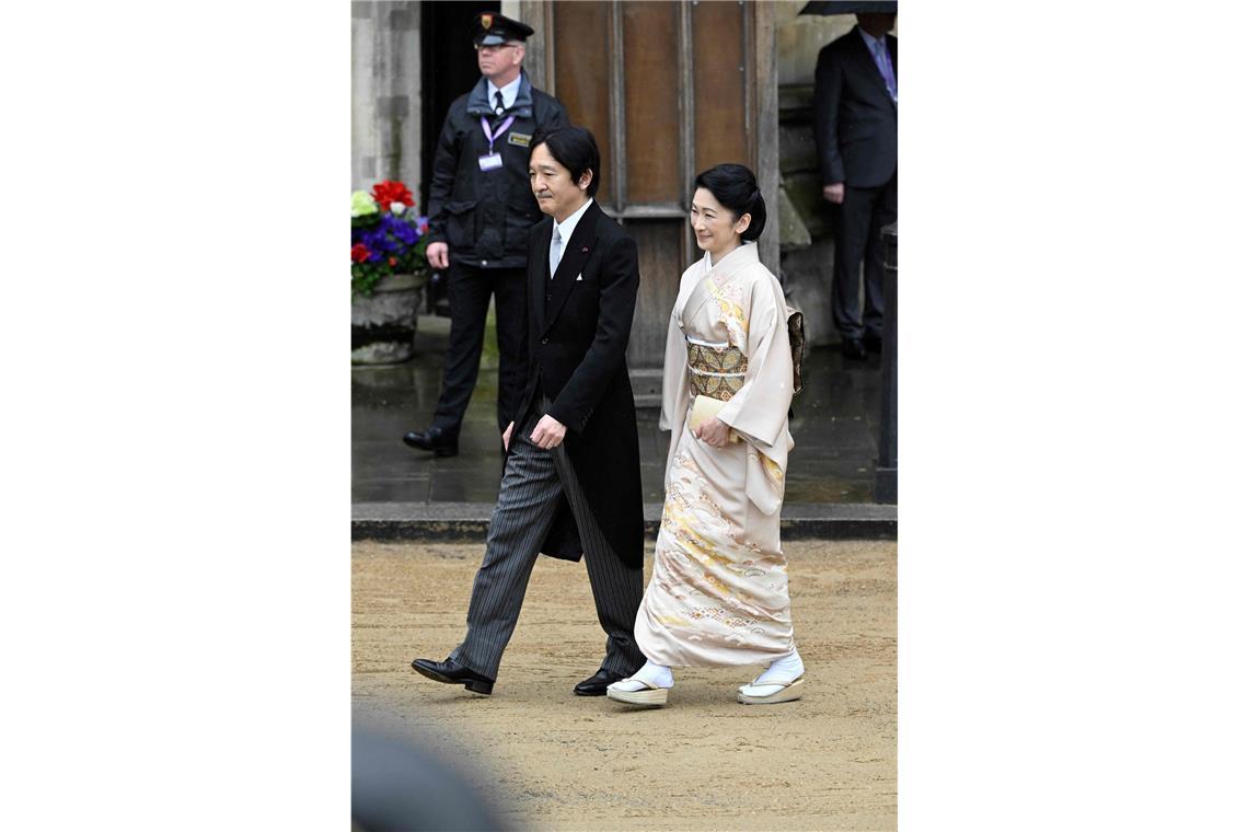 Japans Kronprinz Fumihito und seine Frau Prinzessin Kiko