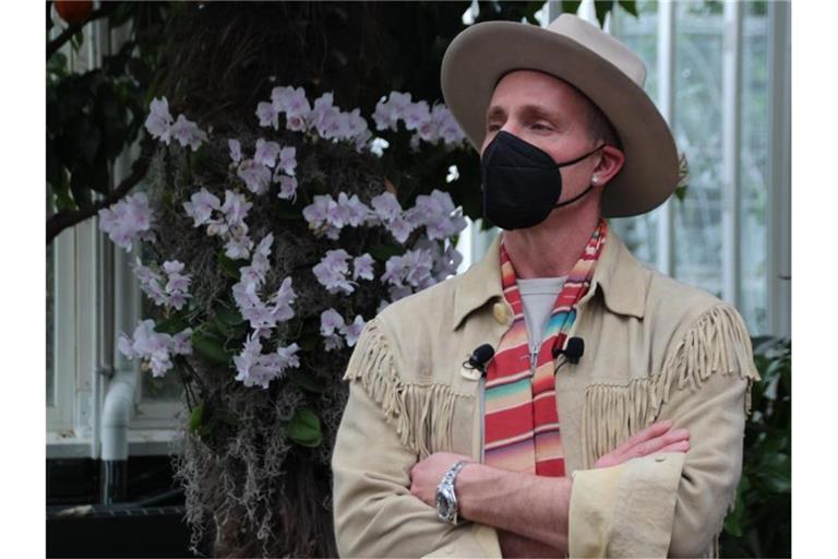 Jeff Leatham im Botanischen Garten in New York. Foto: Christina Horsten/dpa