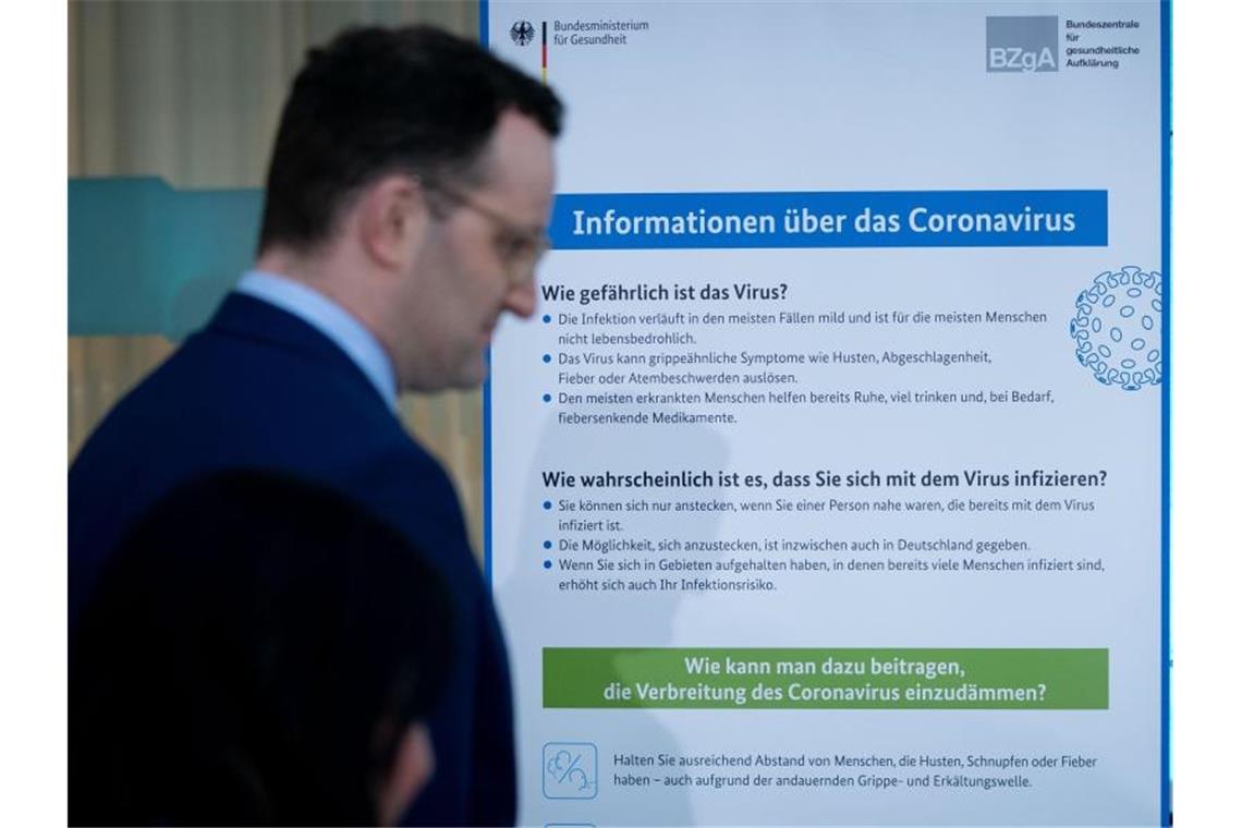 Jens Spahn (CDU) nach einem Treffen der Gesundheitsminister von Bund und Ländern im Bundesgesundheitsministerium. Foto: Kay Nietfeld/dpa