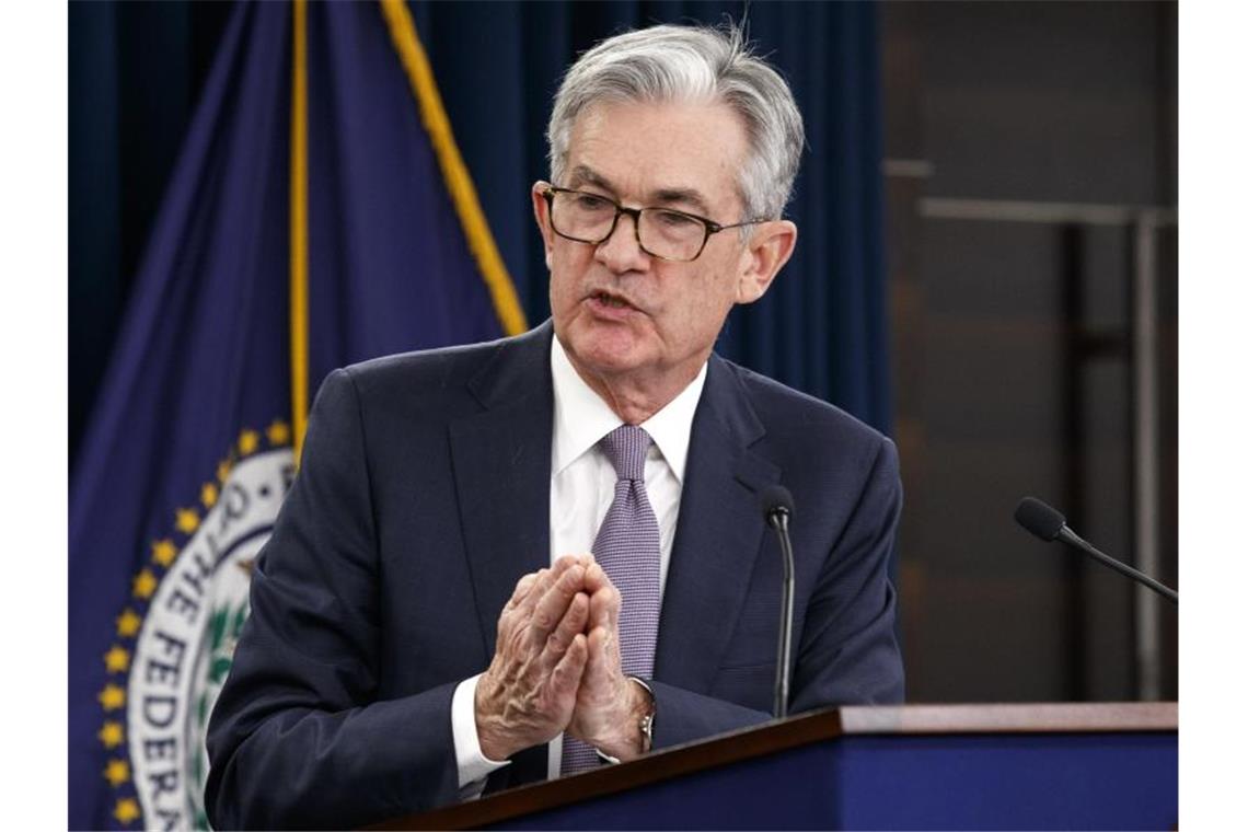 US-Notenbank sieht gute Wirtschaftslage Jerome Powell, Vorsitzender der US-Notenbank Fed. Foto: Jacquelyn Martin/AP/dpa