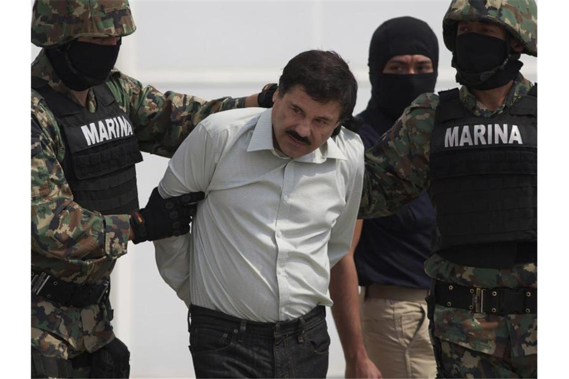 Drogenboss „El Chapo“ muss lebenslang ins Gefängnis Joaquin „El Chapo“ Guzman war einer der mächtigsten und mörderischsten Drogenbarone Südamerikas. Foto: Eduardo Verdugo/AP