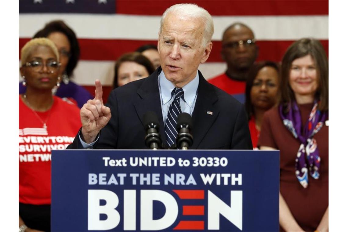 Bidens Siegesserie hält: Vorwahl-Sieg in vier Bundesstaaten Joe Biden ist auf dem besten Weg, als Präsidentschaftskandidat der Demokraten nominiert zu werden. Foto: Paul Vernon/AP/dpa