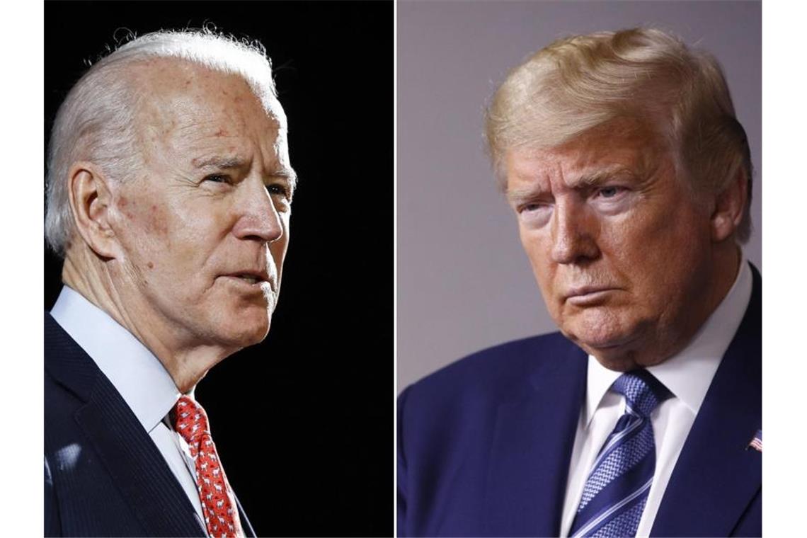 Joe Biden (l) will im November Amtsinhaber Donald Trump herausfordern. Foto: Rourke/Semansky/AP/dpa