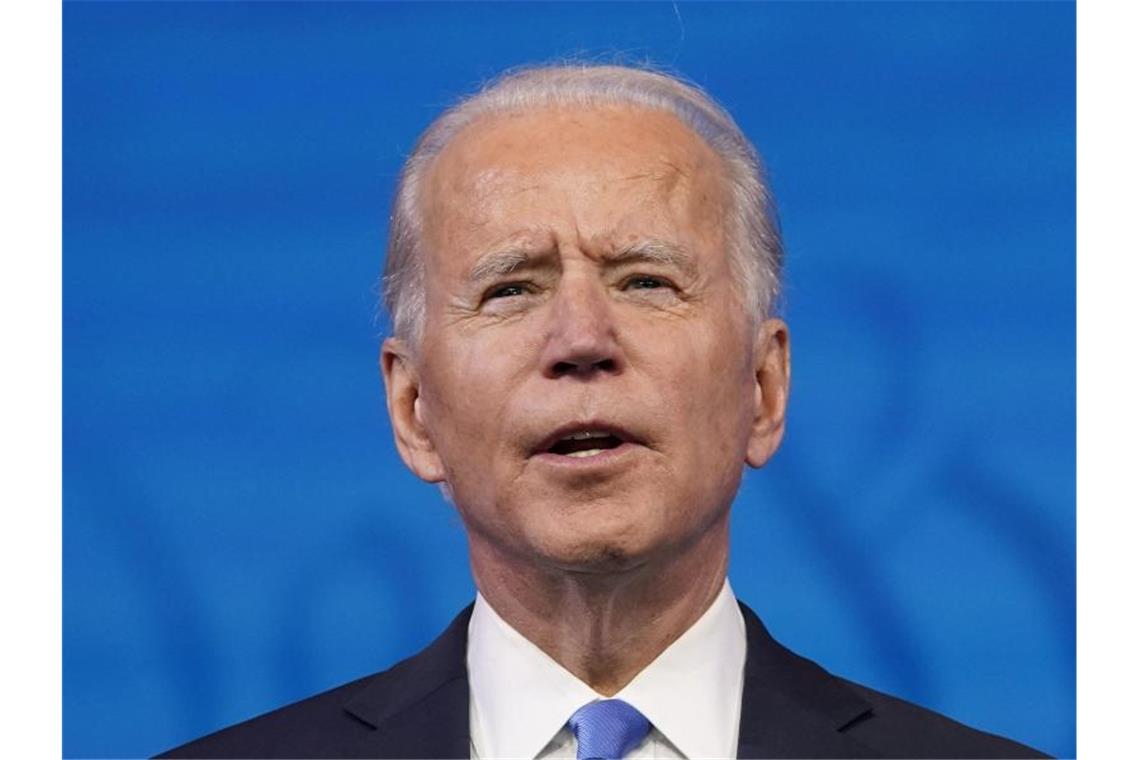 Joe Biden nach der Abstimmung der Wahlleute. Foto: Patrick Semansky/AP/dpa