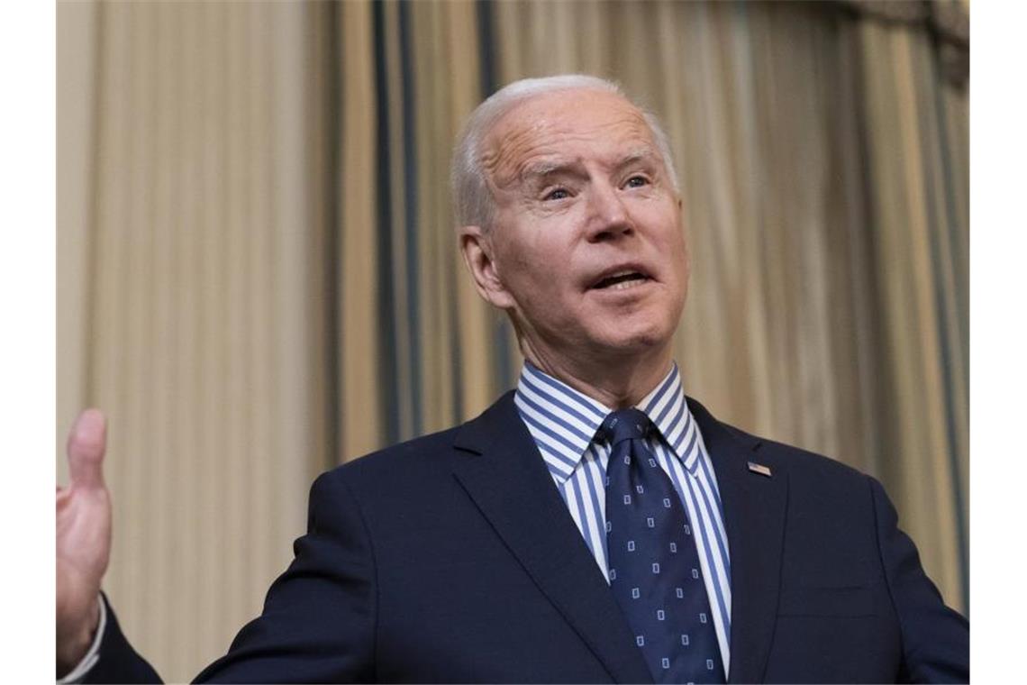 Bidens billionenschweres Konjunkturpaket beschlossen Joe Biden, Präsident der USA, hat ein billionenschweres Konjunkturpaket vorgelegt. Foto: Alex Brandon/AP/dpa