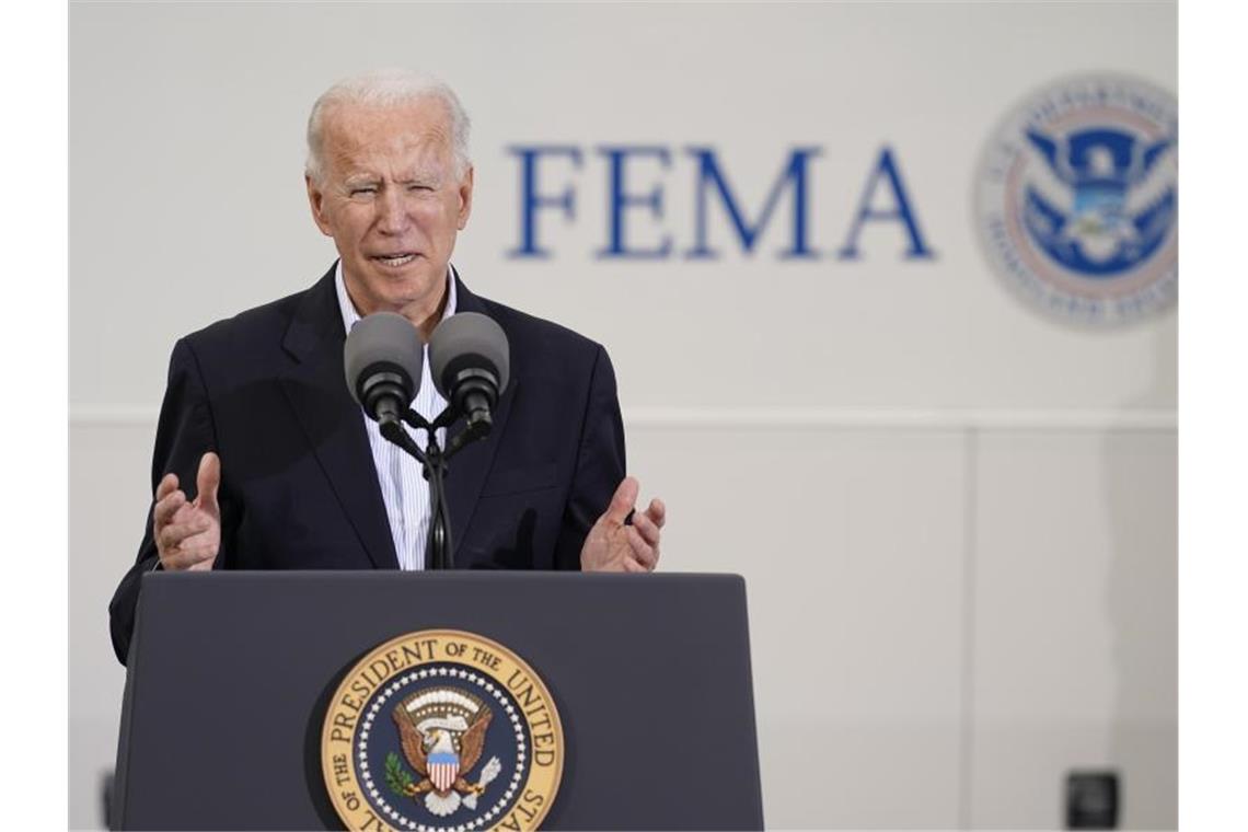 Joe Biden, Präsident der USA, spricht bei einer Veranstaltung zur Covid-19-Massenimpfung. Foto: Patrick Semansky/AP/dpa