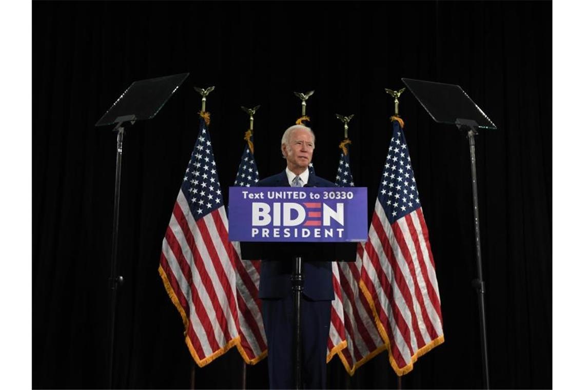 Joe Biden will im November Präsident der Vereinigten Staaten werden. Foto: Susan Walsh/AP/dpa