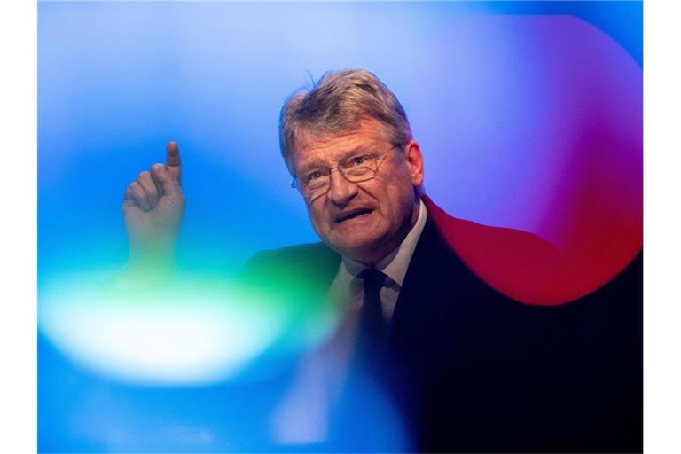 Jörg Meuthen, AfD-Vorsitzender, spricht beim Auftakt zum Europawahlkampf der AfD. Foto: Fabian Sommer/dpa