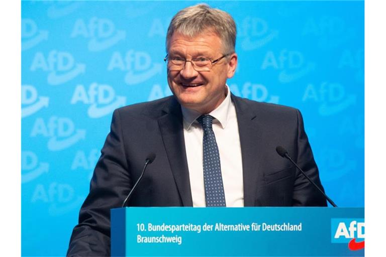 Jörg Meuthen, Bundessprecher der AfD, spricht beim Parteitag der AfD. Foto: Hauke-Christian Dittrich/dpa