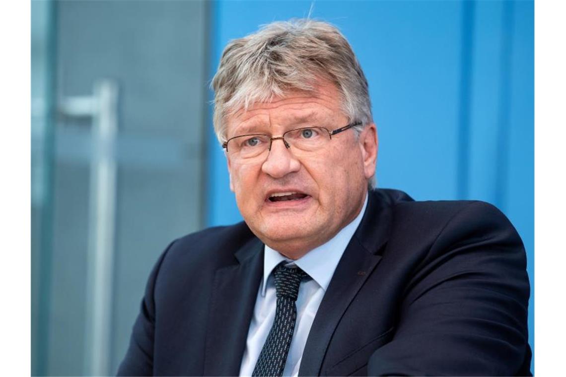 Jörg Meuthen, Bundesvorsitzender der AfD, äußert sich in der Bundespressekonferenz zum Ausgang der Bundestagswahl. (Archivbild). Foto: Bernd von Jutrczenka/dpa