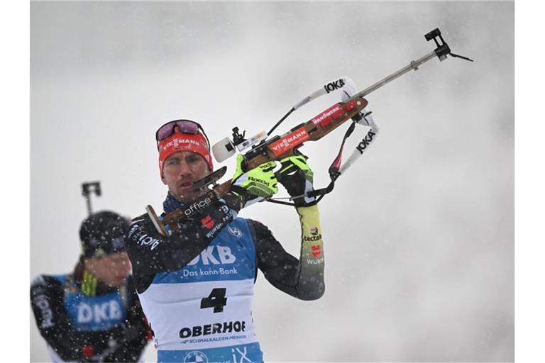Johannes Kühn kehrt nach einer Corona-Infektion zurück in den Biathlon-Weltcup. Foto: Hendrik Schmidt/dpa