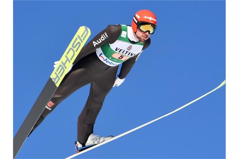 Johannes Rydzek holte mit seinem Landsmann Vinzenz Geiger Platz drei. Foto: Jussi Nukari/Lehtikuva/dpa