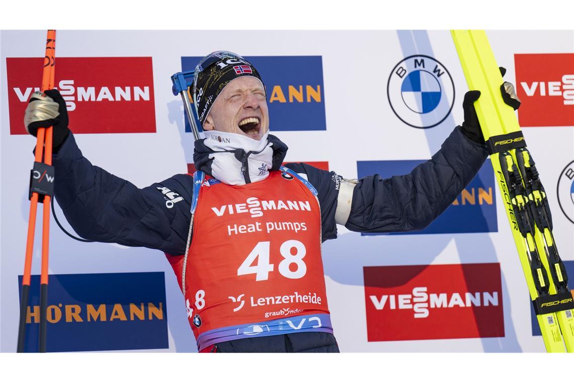 Bö thront über allen - Debakel für deutsche Biathleten Johannes Thingnes Bö ist trotz zuvor schwächerer Rennen bei der WM in Bestform.