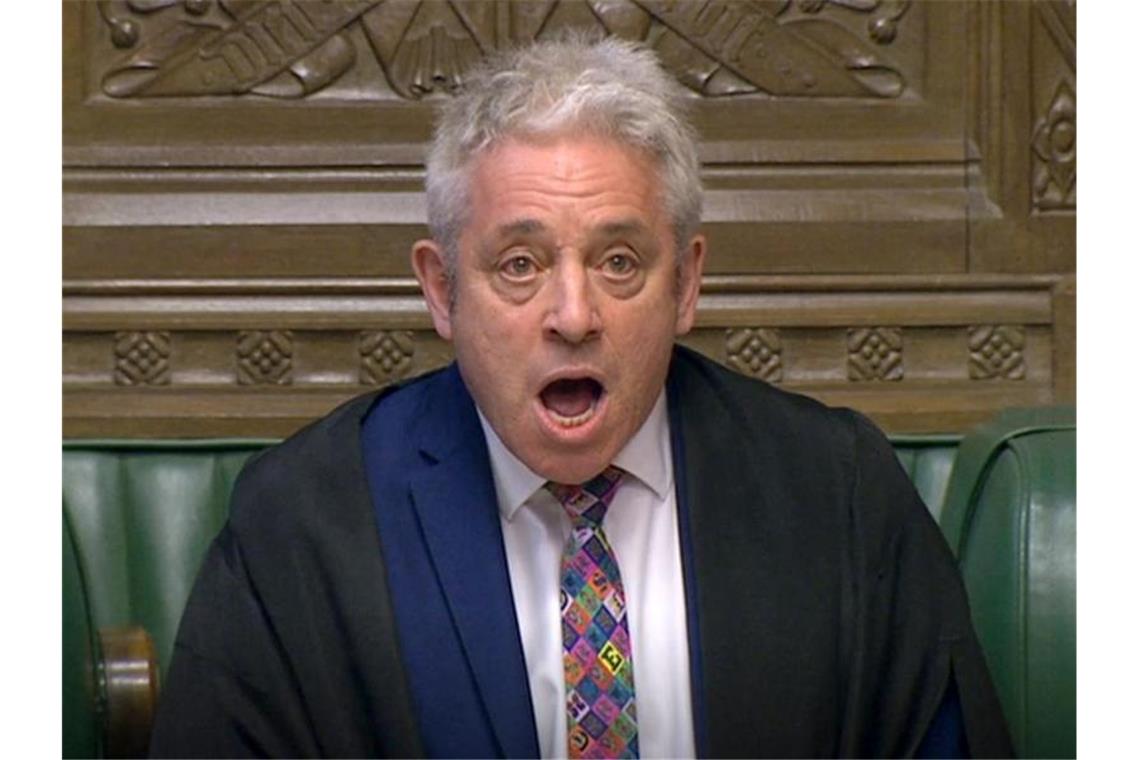 Gesetz gegen No-Deal-Brexit in Kraft John Bercow will als Sprecher des Unterhauses zurücktreten. Foto: House Of Commons/PA Wire