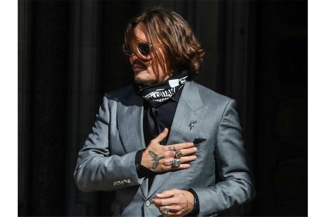 Johnny Depp am letzten Tag der Anhörungen (28. Juli) in London. Foto: Brett Cove/SOPA Images via ZUMA Wire/dpa