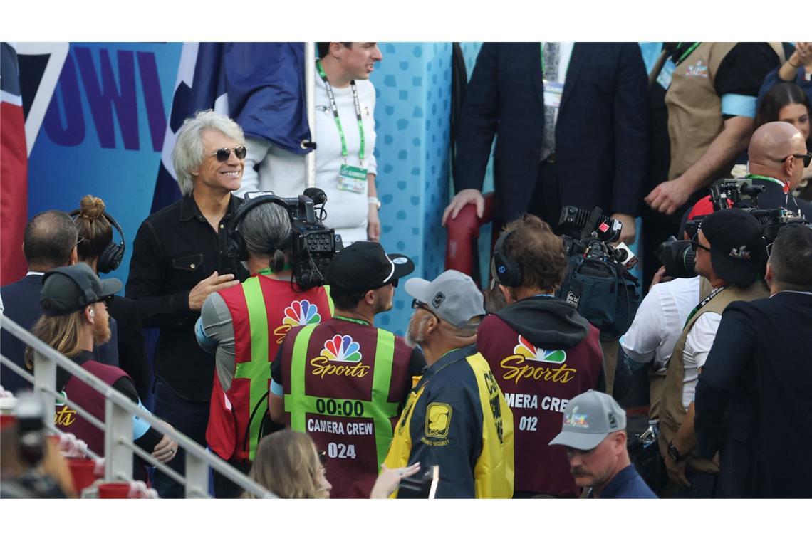 Jon Bon Jovi durfte die New England Patriots vorstellen.