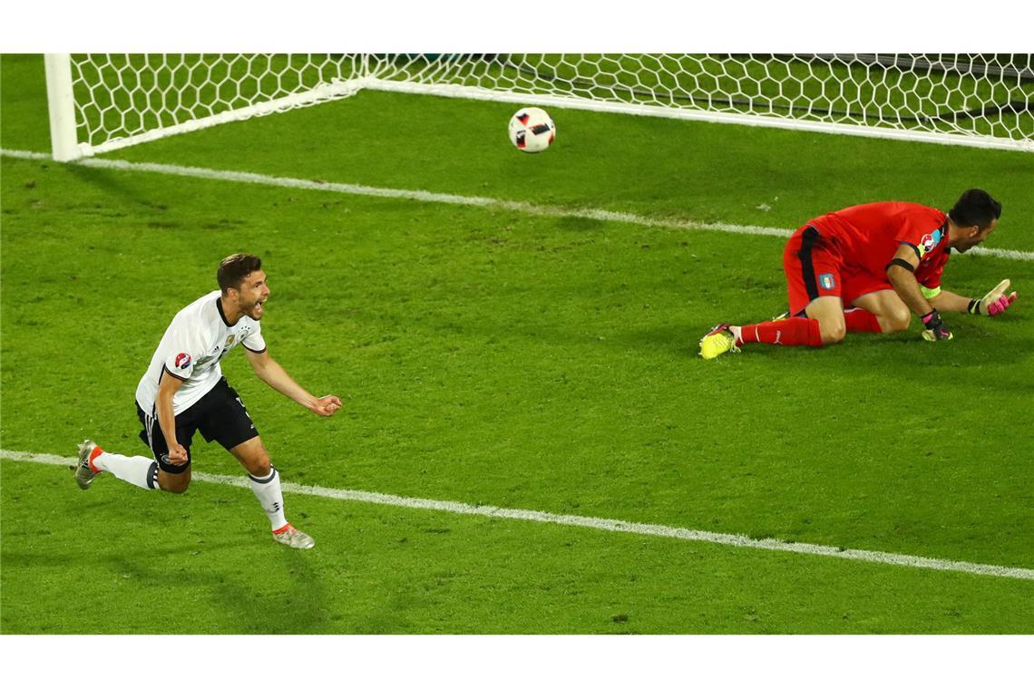 Klassiker als K.o.-Duell: Italien ein "toller Gegner" Jonas Hector schoss Deutschland 2016 gegen Italien ins EM-Halbfinale.