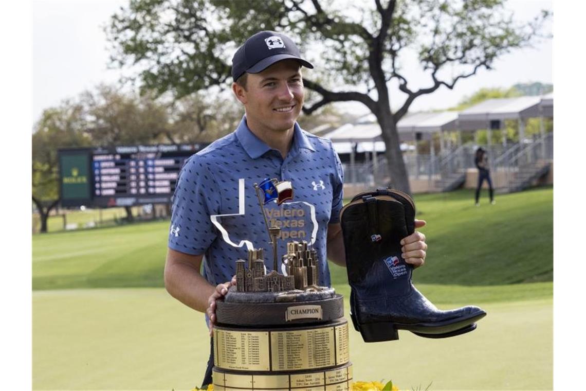 Golfer Spieth gewinnt vor dem Masters die Texas Open Jordan Spieth gewann die Texas Open. Foto: Michael Thomas/AP/dpa