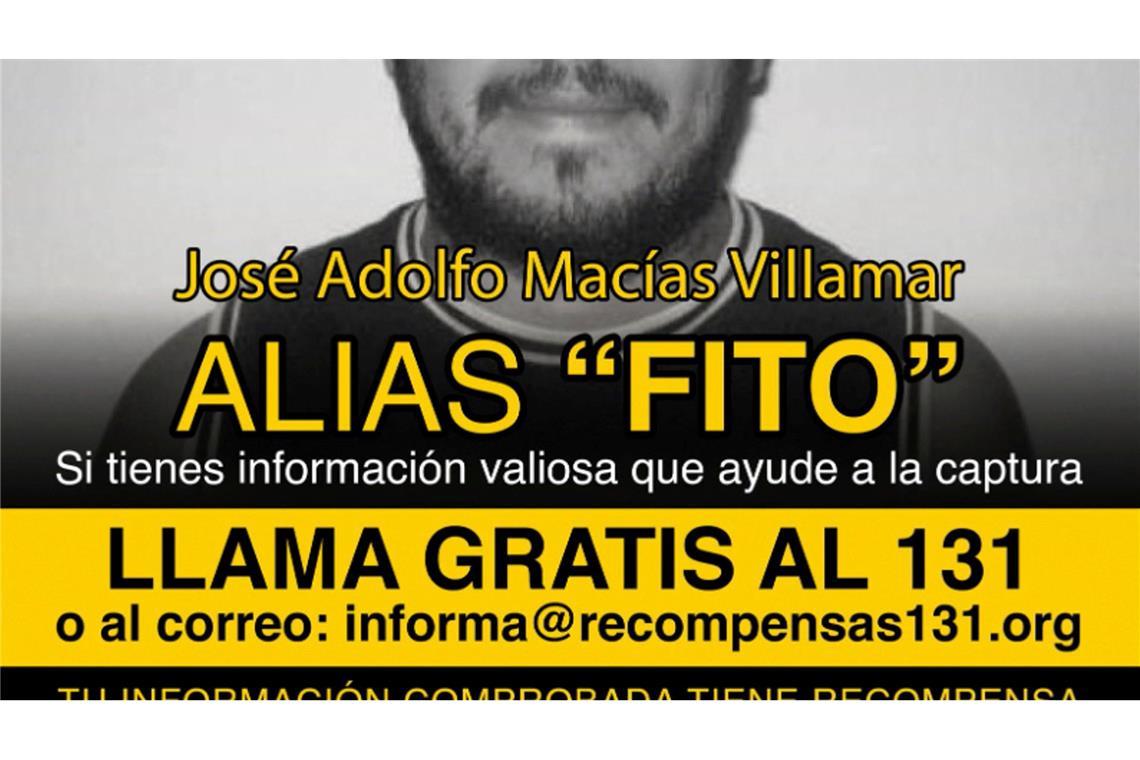 Ecuadors meistgesuchter Drogenboss gefasst José Adolfo Macías Villamar, alias Fito, war der Anführer der mächtigen Bande Los Choneros. (Archivbild)