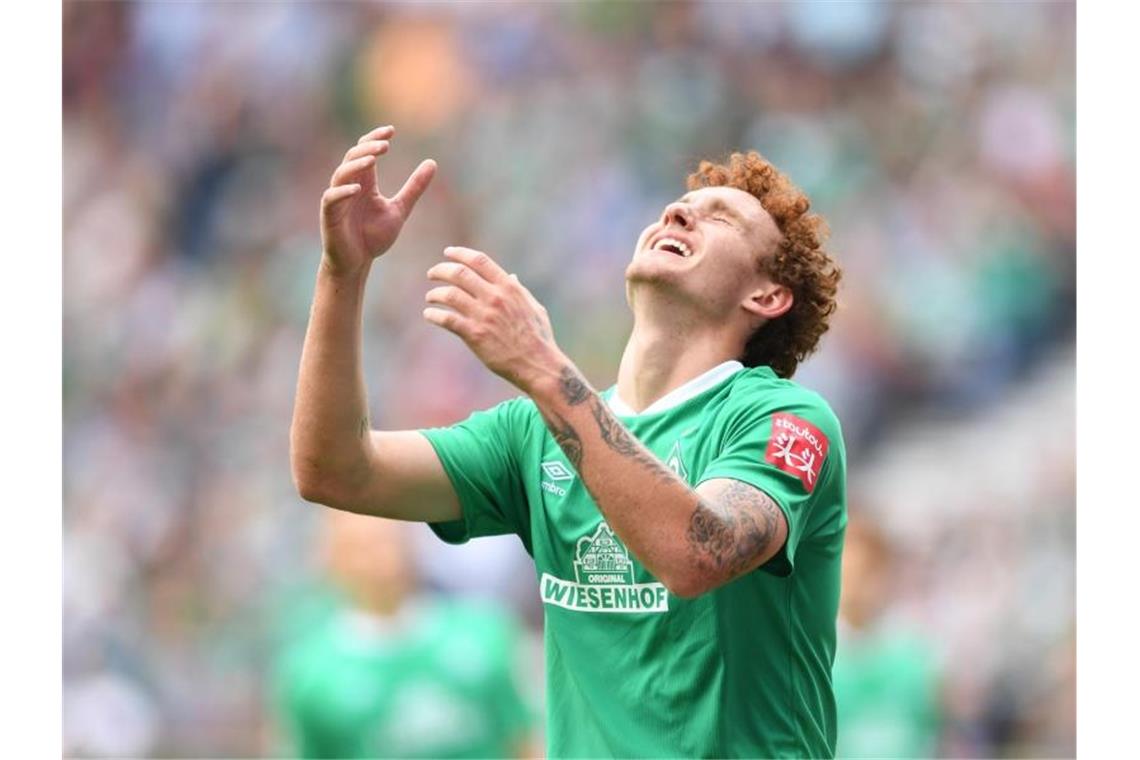 Spannung oben wie unten: Entscheidende Phase der Bundesliga Josh Sargent hofft mit Werder Bremen auf den Klassenerhalt. Foto: Carmen Jaspersen/dpa