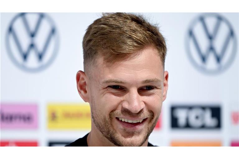 Joshua Kimmich freut sich auf sein 100. Länderspiel. Es geht in München gegen Portugal.