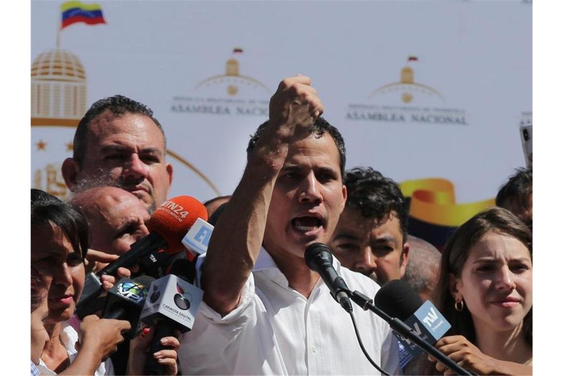 Venezuelas Präsident Maduro stellt den USA ein Ultimatum Juan Guaido, Parlamentspräsident in Venezuela, hat sich zum Staatschef des südamerikanischen Landes erklärt (Archiv). Foto: Fernando Llano/AP