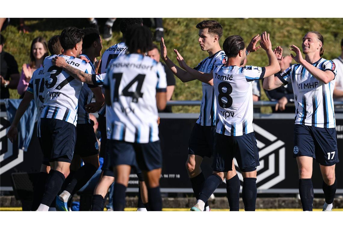 Jubel bei den Blauen über den Einzug ins Finale.