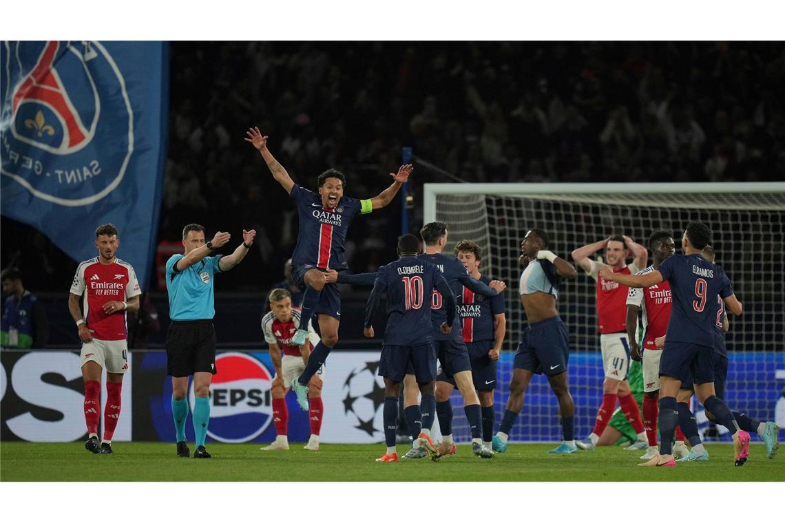 Seitenhieb gegen Mbappé: Paris' neue Champions-League-Helden Jubel bei Paris Saint-Germain nach dem Erreichen des Champions-League-Finals.