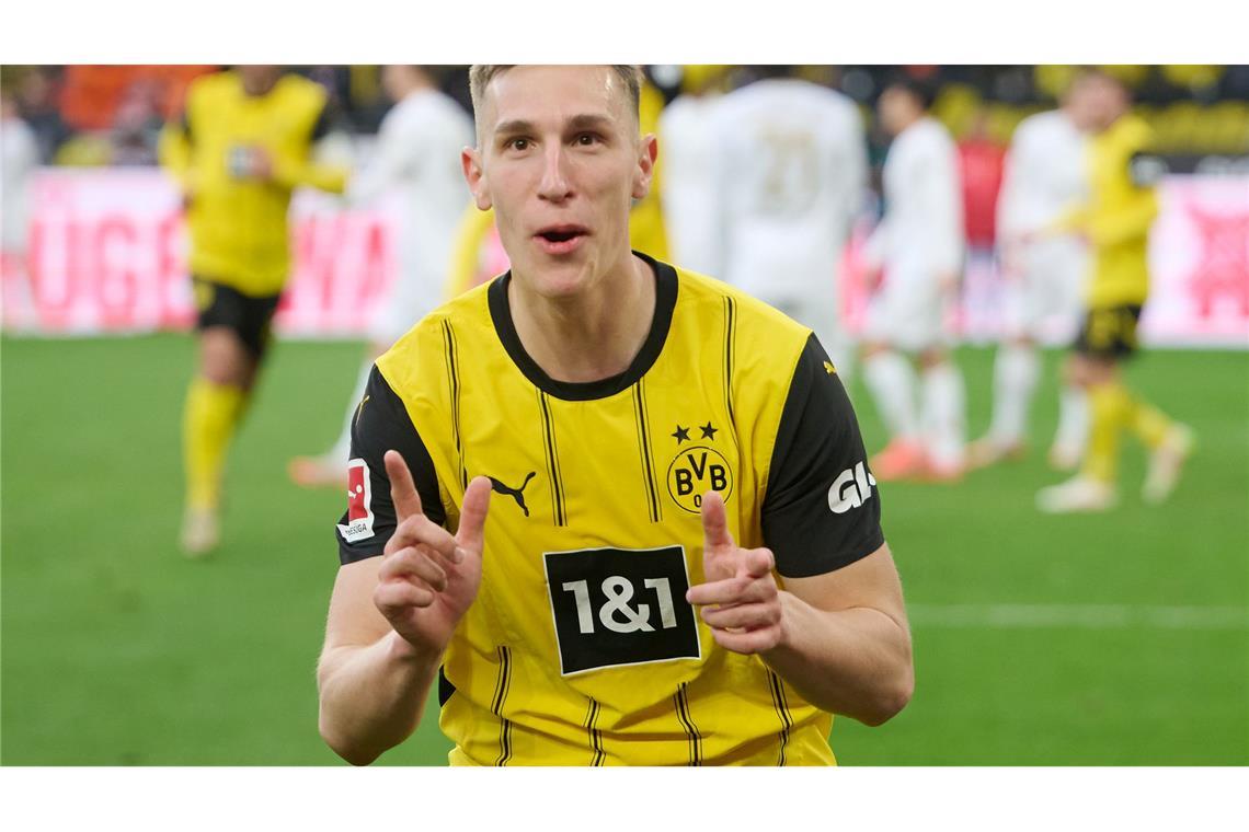 BVB schöpft Mut und mahnt: Hoffnung auf Europa-Schlussspurt Jubel über zwei Vorlagen: Nico Schlotterbeck trumpfte als Ecken-Schütze auf.