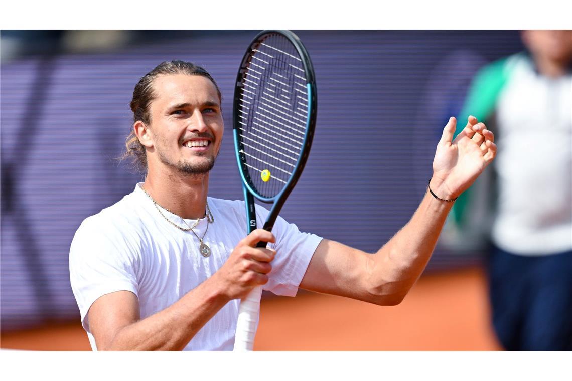 Jubelt über den Turniersieg in München und Platz zwei in der Weltrangliste: Alexander Zverev.