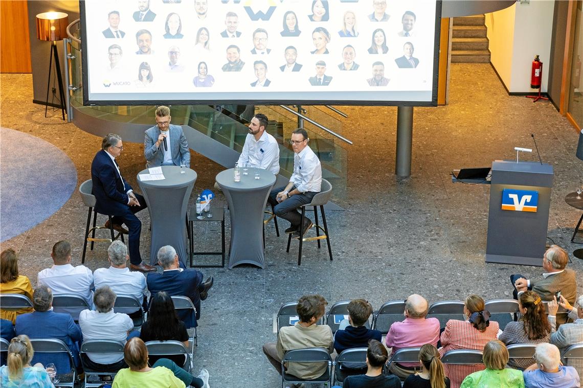 Jürgen Beerkircher, Pascal Barreuther, Heiko Onnen und Armin Renz (von links) geben Impulse für Innovationen in mittelständischen Unternehmen. Foto: Alexander Becher