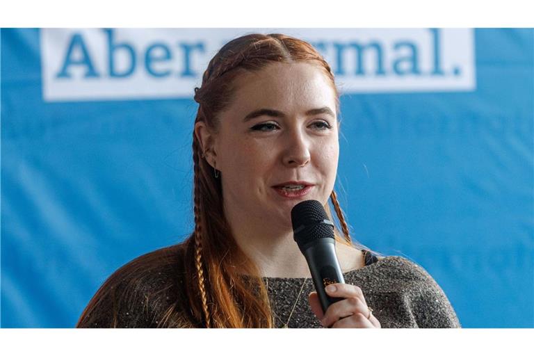 Julia Gehrckens (AfD) spricht auf der Gründungsveranstaltung des Schleswig-Holsteinischen Landesverbands der „Generation Deutschland“, der Jugendorganisation der AfD. (Archivbild)