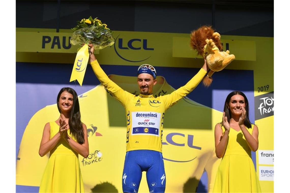 Julian Alaphilippe ist der Spitzenreiter der Tour de France. Foto: David Stockman/BELGA
