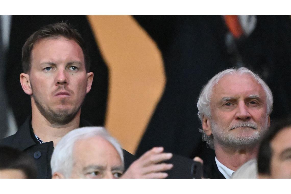 Julian Nagelsmann besuchte gemeinsam mit DFB-Sportdirektor Rudi Völler das Finale in Istanbul.