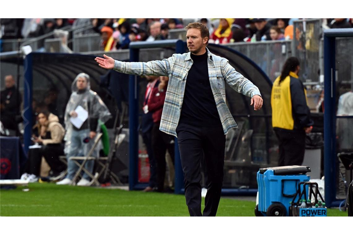 Julian Nagelsmann im Herbst 2023 bei seiner Bundestrainer-Premiere in Hartford gegen die USA. (Archivbild)