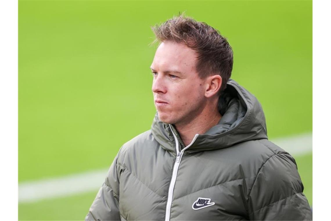 Hoffenheim für Nagelsmann Pflichtaufgabe Julian Nagelsmann kommt vor einem Spiel ins Stadion. Foto: Jan Woitas/dpa-Zentralbild/dpa/Archivbild