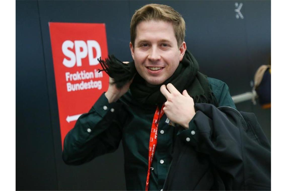 SPD-Parteitag lehnt Antrag zu Ausstieg aus GroKo ab Juso-Chef Kevin Kühnert ist als stellvertretender SPD-Vorsitzender gewählt worden. Foto: Wolfgang Kumm/dpa