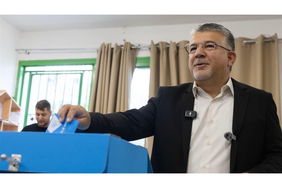 Jussef Dschabarin, Vorsitzender der Vereinten Liste aus den überwiegend arabischen Parteien Chadasch, Taal und Balad.