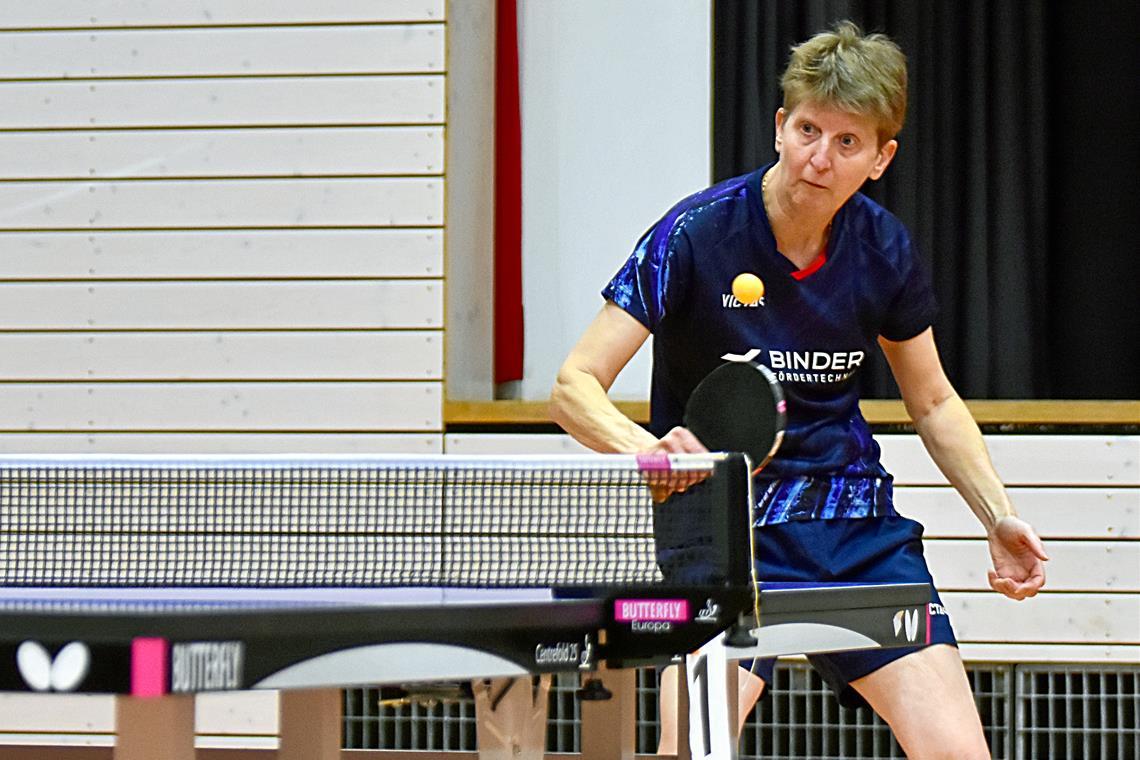 Jutta Ernst hat gegen Mühringen sowohl ihre drei Einzel als auch das Doppel gewonnen. Archivfoto: Tobias Sellmaier