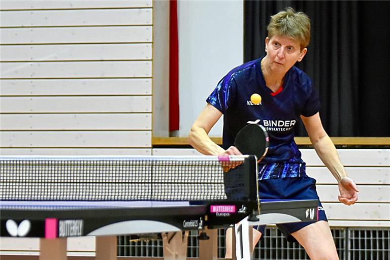 Jutta Ernst hat gegen Mühringen sowohl ihre drei Einzel als auch das Doppel gewonnen. Archivfoto: Tobias Sellmaier