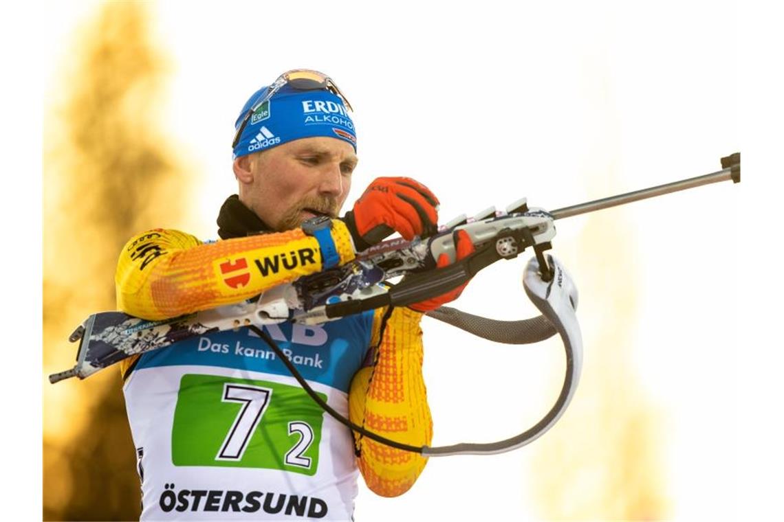 Kämpft in Pokljuka auch um sein WM-Ticket: Biathlon Erik Lesser. Foto: Johan Axelsson/Bildbyran via ZUMA Press/dpa