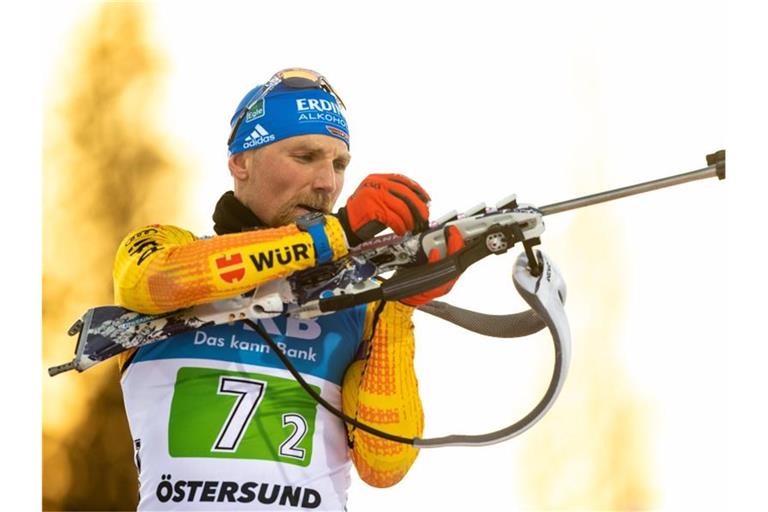 Kämpft in Pokljuka auch um sein WM-Ticket: Biathlon Erik Lesser. Foto: Johan Axelsson/Bildbyran via ZUMA Press/dpa