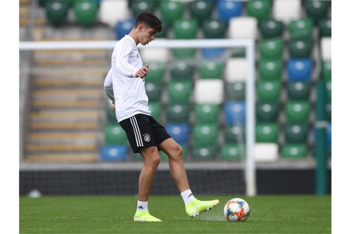 Matthäus vor Nordirland-Spiel: Havertz in die Startelf Kai Havertz könnte in Nordirland von Beginn an spielen. Foto: Christian Charisius