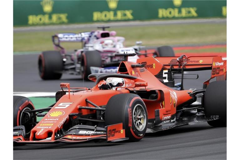 Kam beim Training in Silverstone am Freitag nicht über die viertschnellste Zeit hinaus. Sebastian Vettel. Foto: Luca Bruno/AP