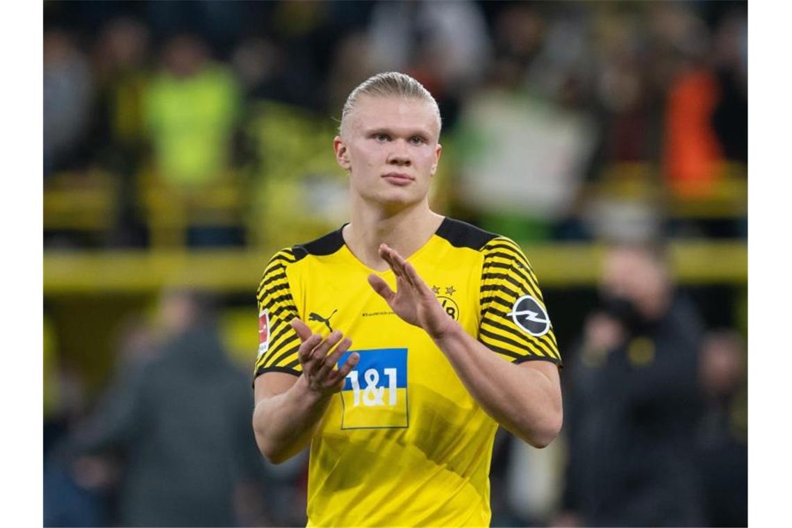 Nach Haaland-Comeback: BVB hofft auf erfolgreiche Aufholjagd Kam gegen Bielefeld knapp 30 Minuten zum Einsatz: Dortmunds Erling Haaland. Foto: Bernd Thissen/dpa