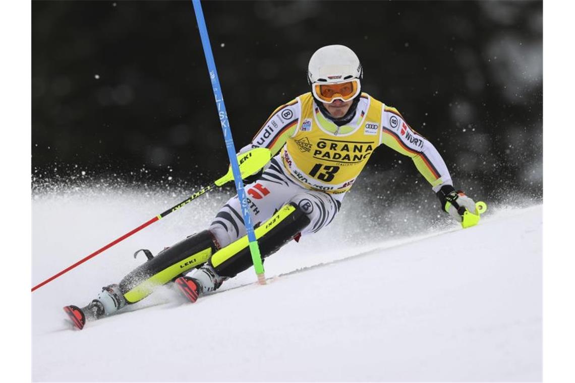 Slalom-Debüt nach Verletzung: Platz 18 wurmt Straßer nicht Kam in Alta Badia nicht richtig in Schwung: Linus Straßer. Foto: Alessandro Trovati/AP/dpa