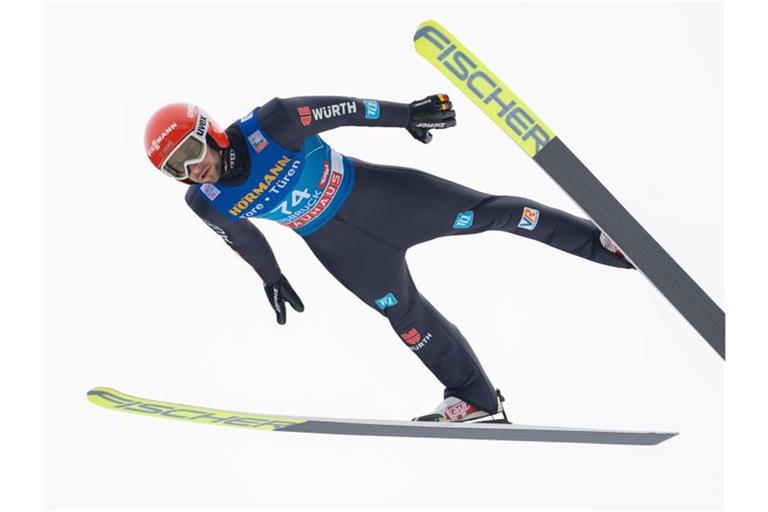 Kann Markus Eisenbichler in Innsbruck weiter Boden gut machen?. Foto: Georg Hochmuth/APA/dpa