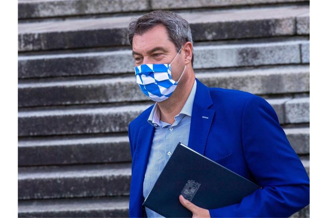 Kann sich Fußball mit Fans noch nicht wirklich vorstellen: Bayerns Ministerpräsident Markus Söder. Foto: Peter Kneffel/dpa/POOL/dpa