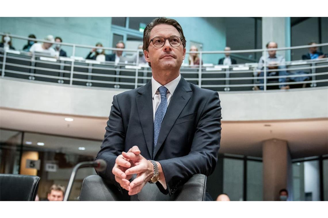 Kann sich nicht erinnern: Ex-Verkehrsminister Andreas Scheuer (CSU) vor dem Untersuchungsausschuss im Oktober 2020.